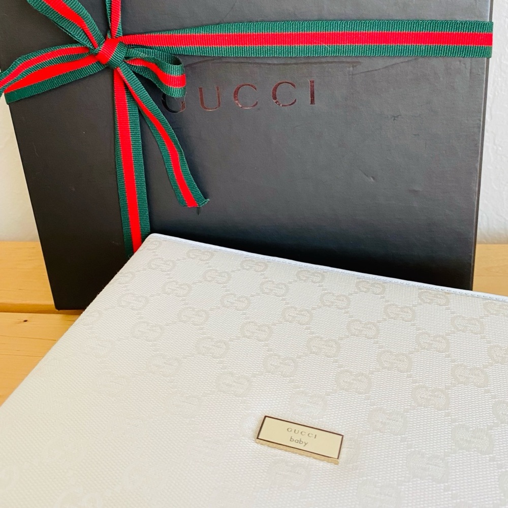 Authentic Gucci Baby Book + Box + Ribbon etc.